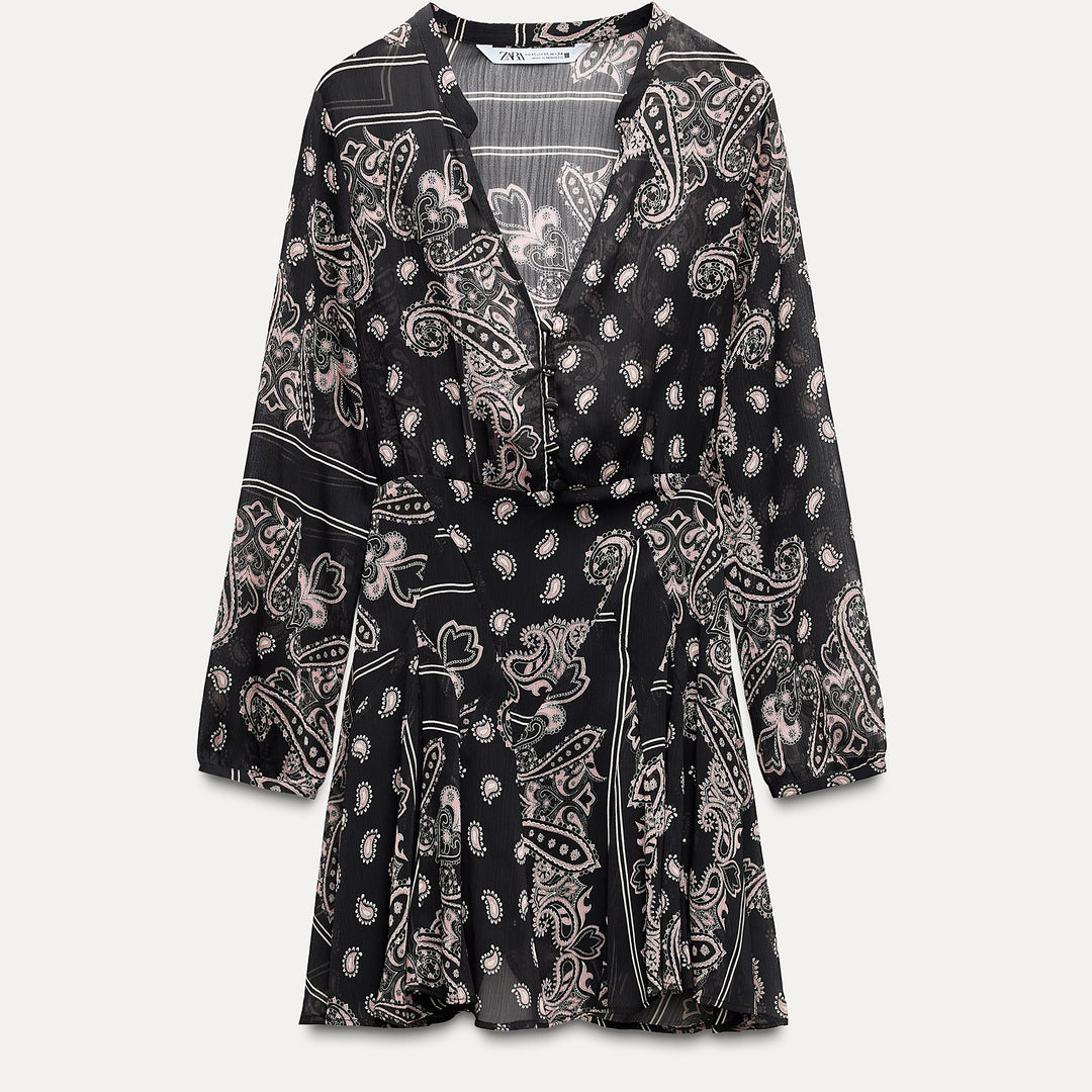 Moudda ZARA - Robe imprimée paisley jupe godets - Tunisie 2