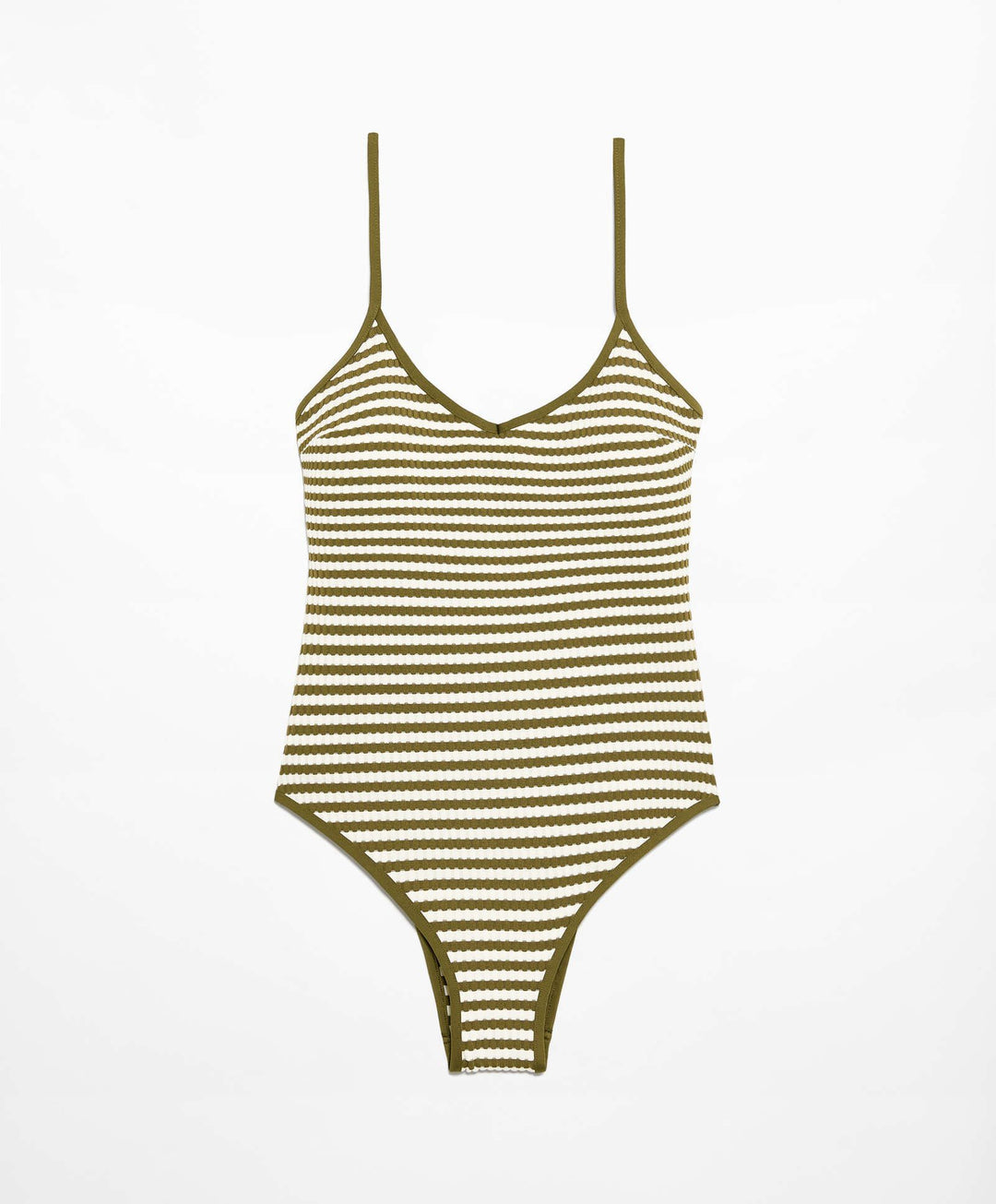 Moudda Oysho - Maillot de Bain Triangle Mousse Rayé Structuré - Tunisie 2