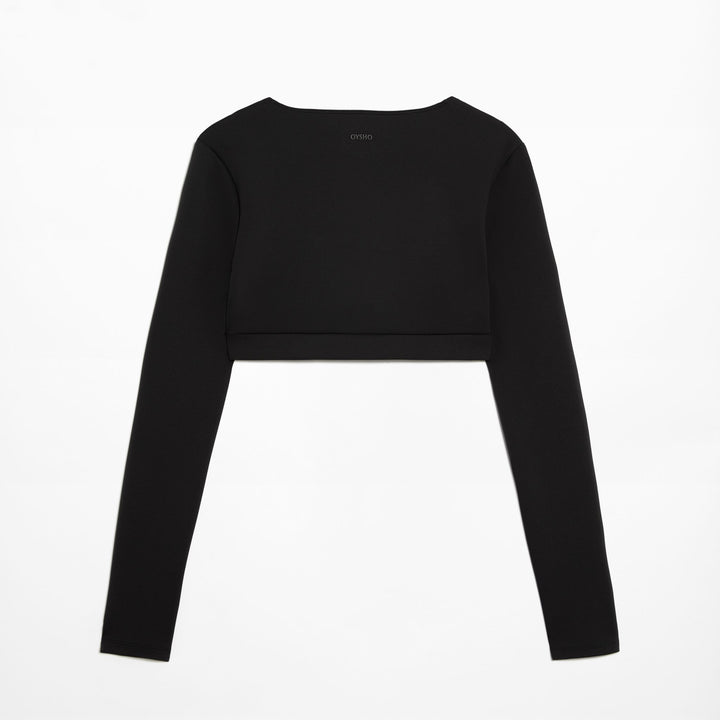 Moudda Oysho - T-Shirt Crop Scuba Nouvelle Fermeture - Tunisie 2