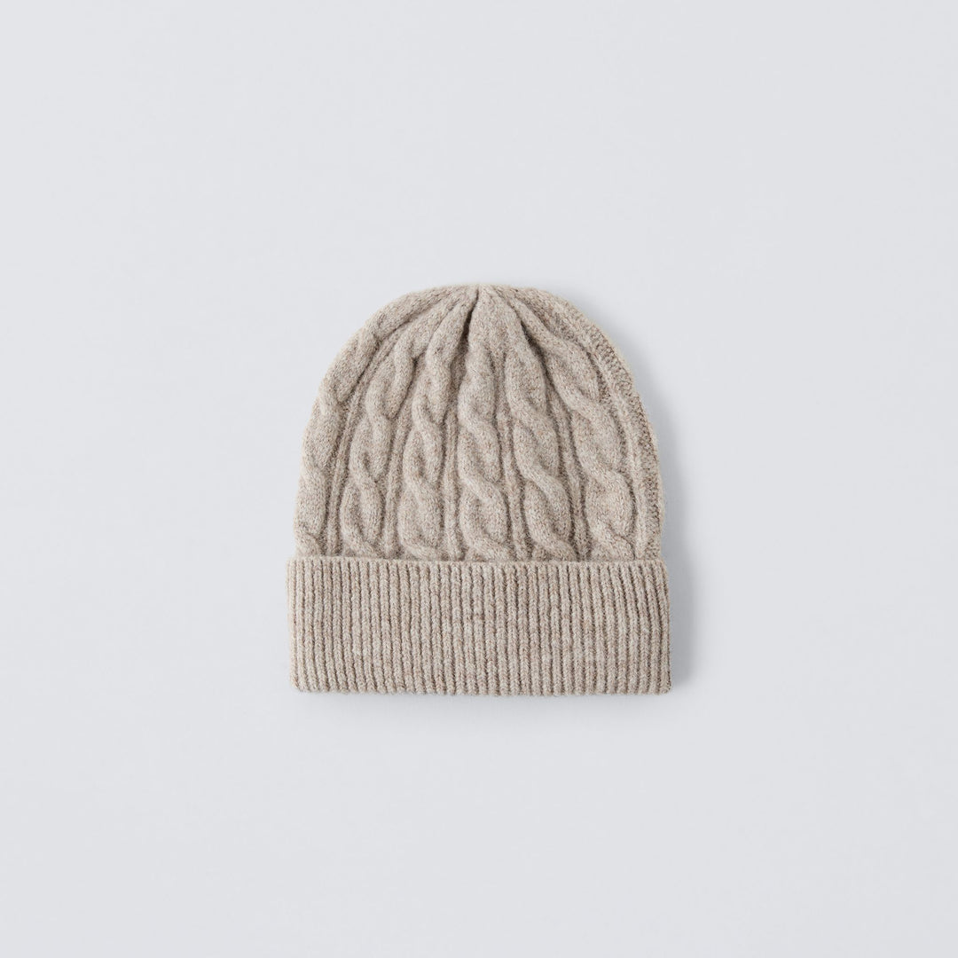 Moudda ZARA - Bonnet Ski Fille - Tresses & Laine (Naturel) - Tunisie 1