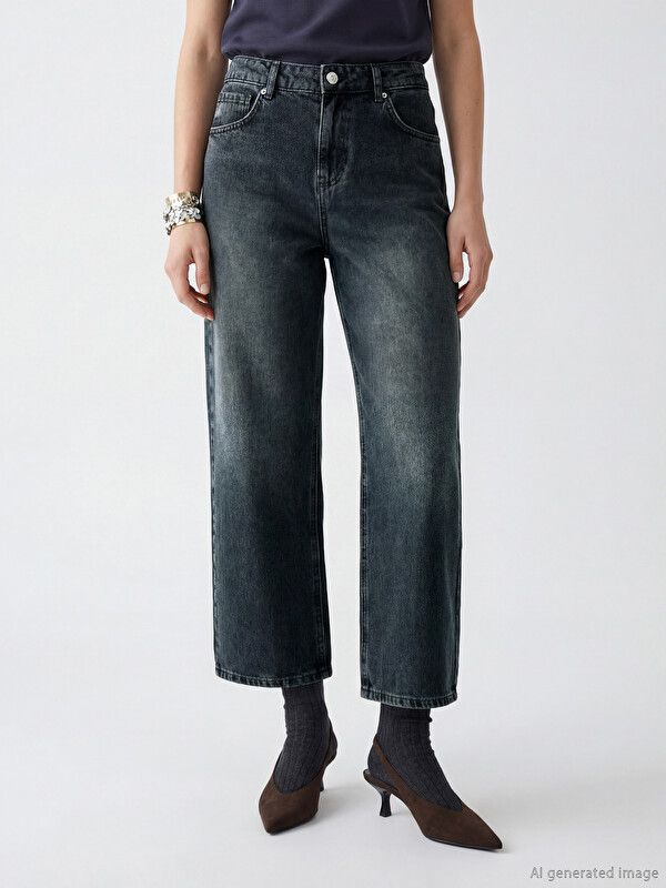 Moudda LC Waikiki - Jean basique en denim pour Femme couleur Rodeo noir - Tunisie 2