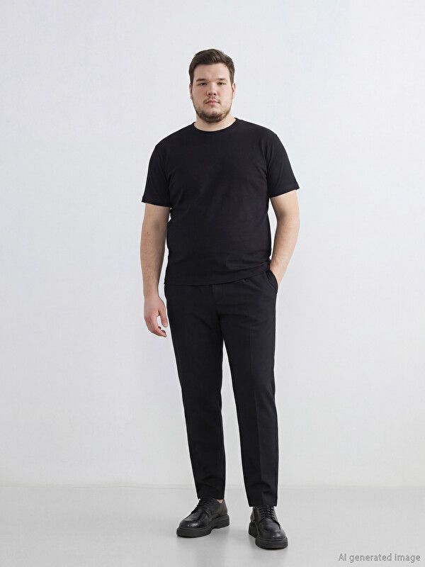 Moudda LC Waikiki - Pantalon mi-saison en tissu pour Homme couleur Noir - Tunisie 1