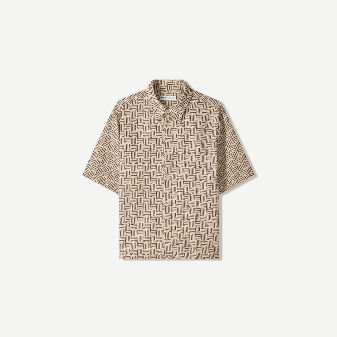 Moudda BERSHKA - Chemise Boxy - Broderie Allover - Tunisie 1