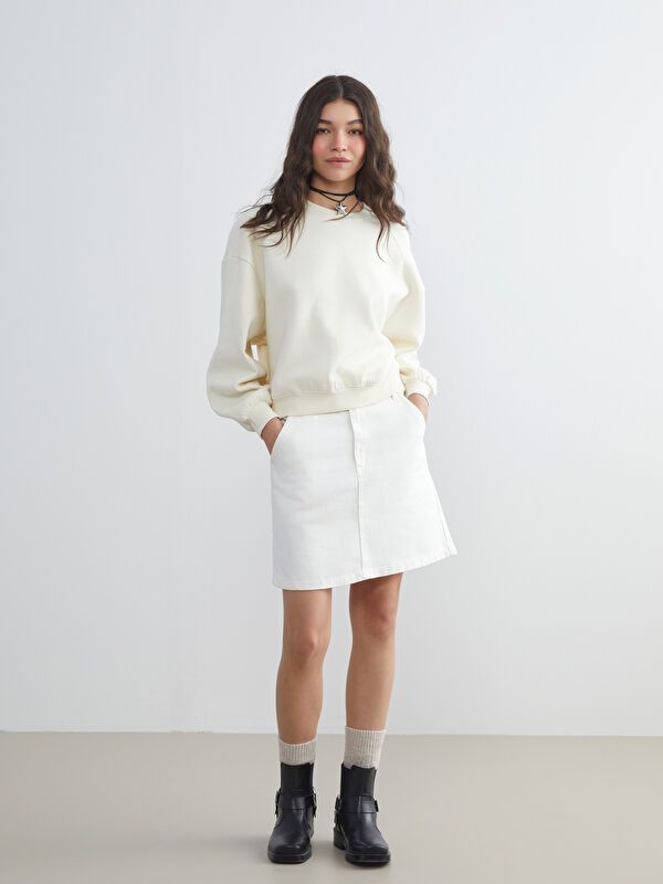 Moudda LC Waikiki - Sweatshirt en jersey Femme Beige clair - Tunisie 2