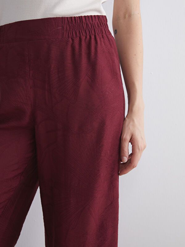 Moudda LC Waikiki - Pantalon tissé fin Femme Bordeaux - Tunisie 3