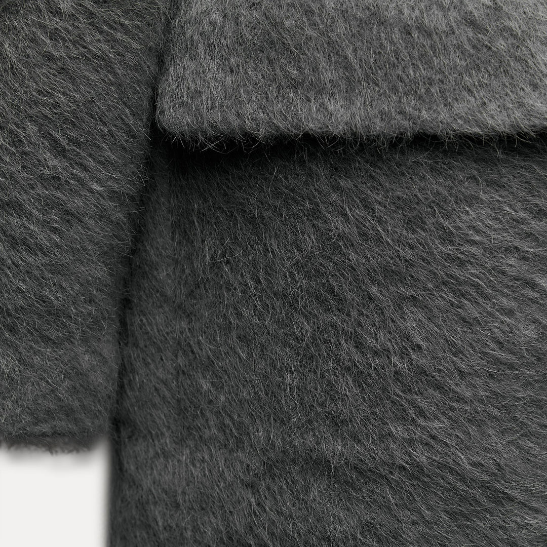 Moudda ZARA - Veste droite en fausse fourrure douce - Tunisie 4