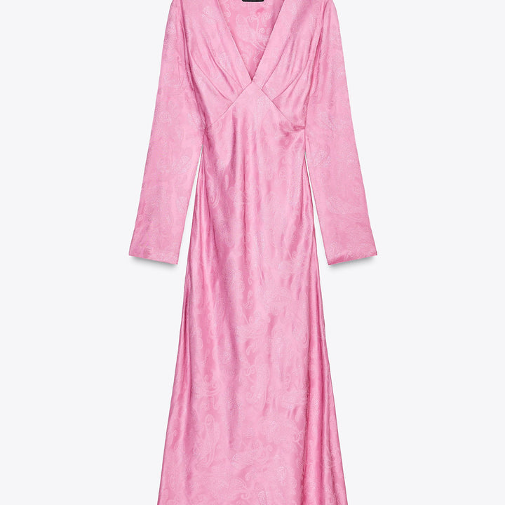 Moudda ZARA - Robe Midi Jacquard - Manches Fantaisie - Tunisie 1