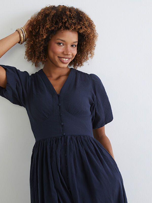 Moudda LC Waikiki - Robe manches courtes en tissu pour Femme - Tunisie 2