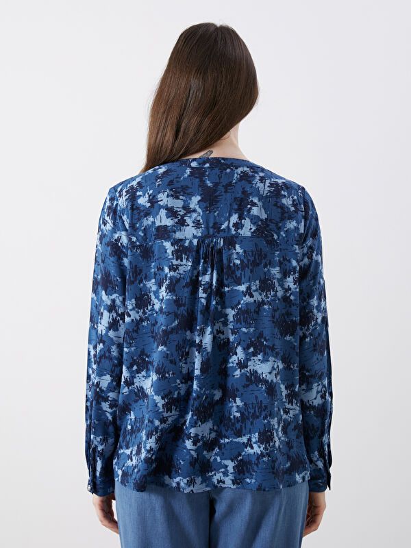 Moudda LC Waikiki - Blouse tissée imprimée manches longues Femme Imprimé à l'essence - Tunisie 4