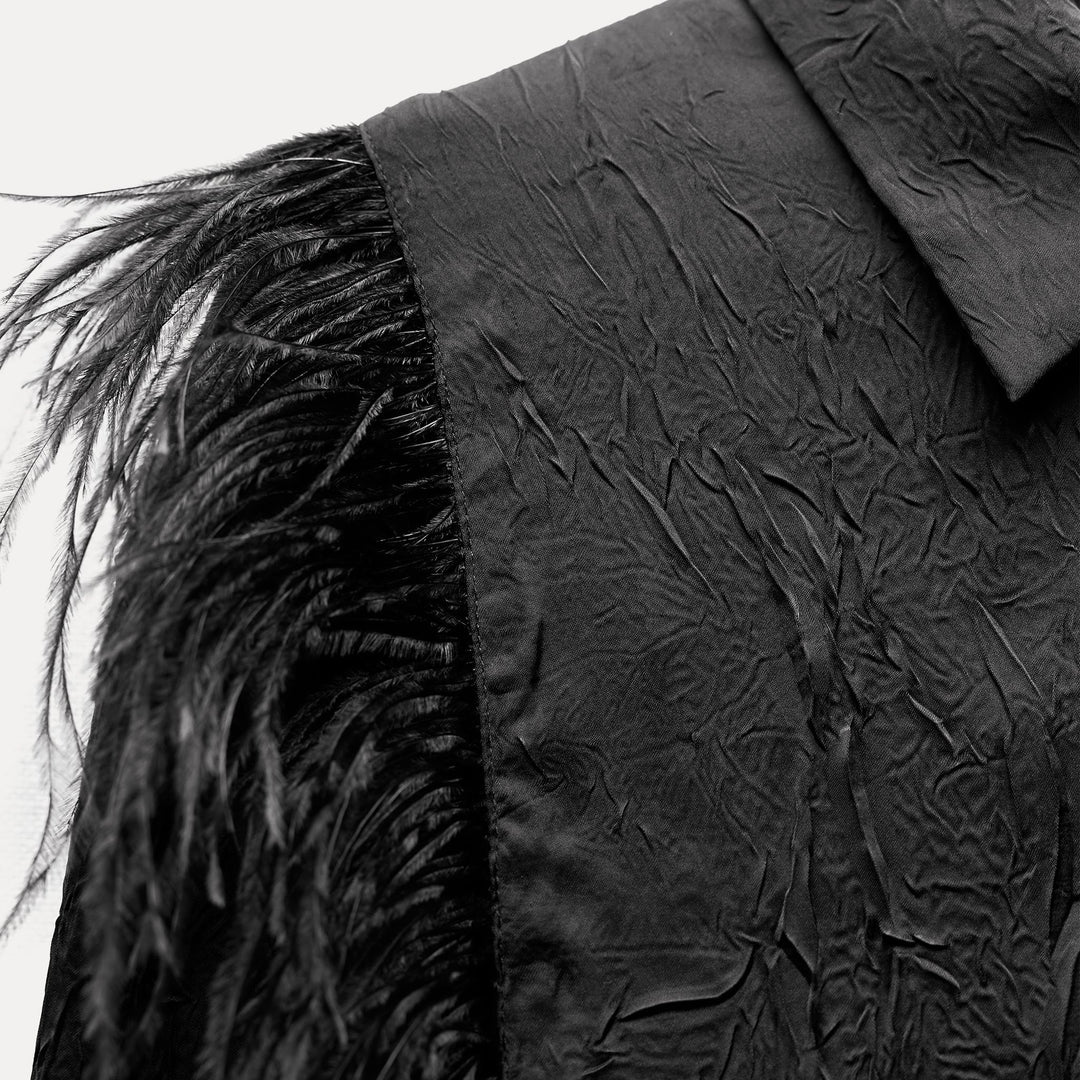 Moudda ZARA - Chemise manches longues tissu froissé fantaisie plumes - Tunisie 2