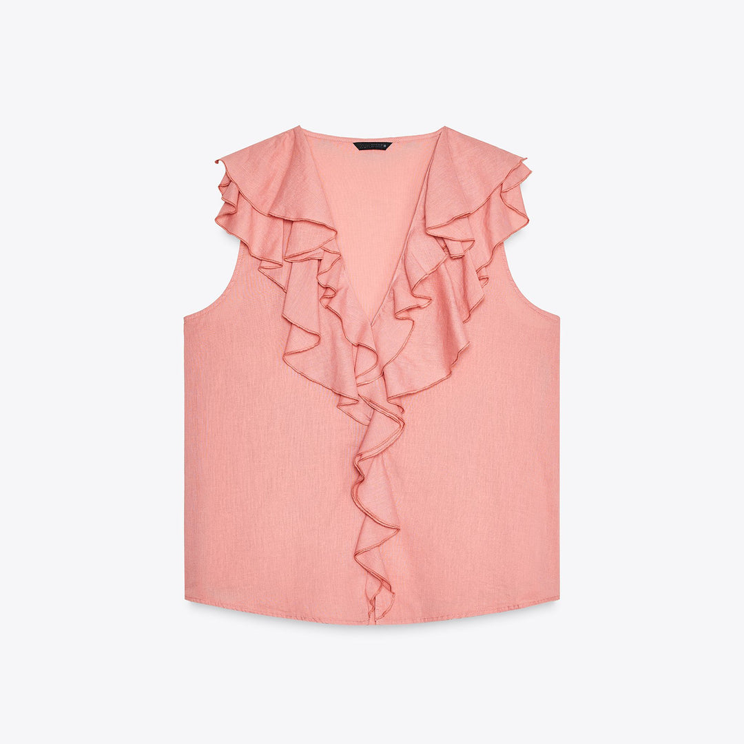 Moudda ZARA - Chemise Voile Coton - Manches Courtes & Volants - Tunisie 1
