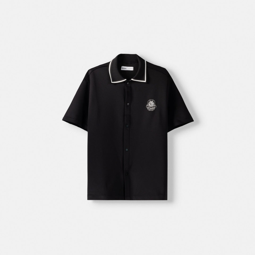Moudda BERSHKA - Chemise manches courtes boxy en interlock - Tunisie 1