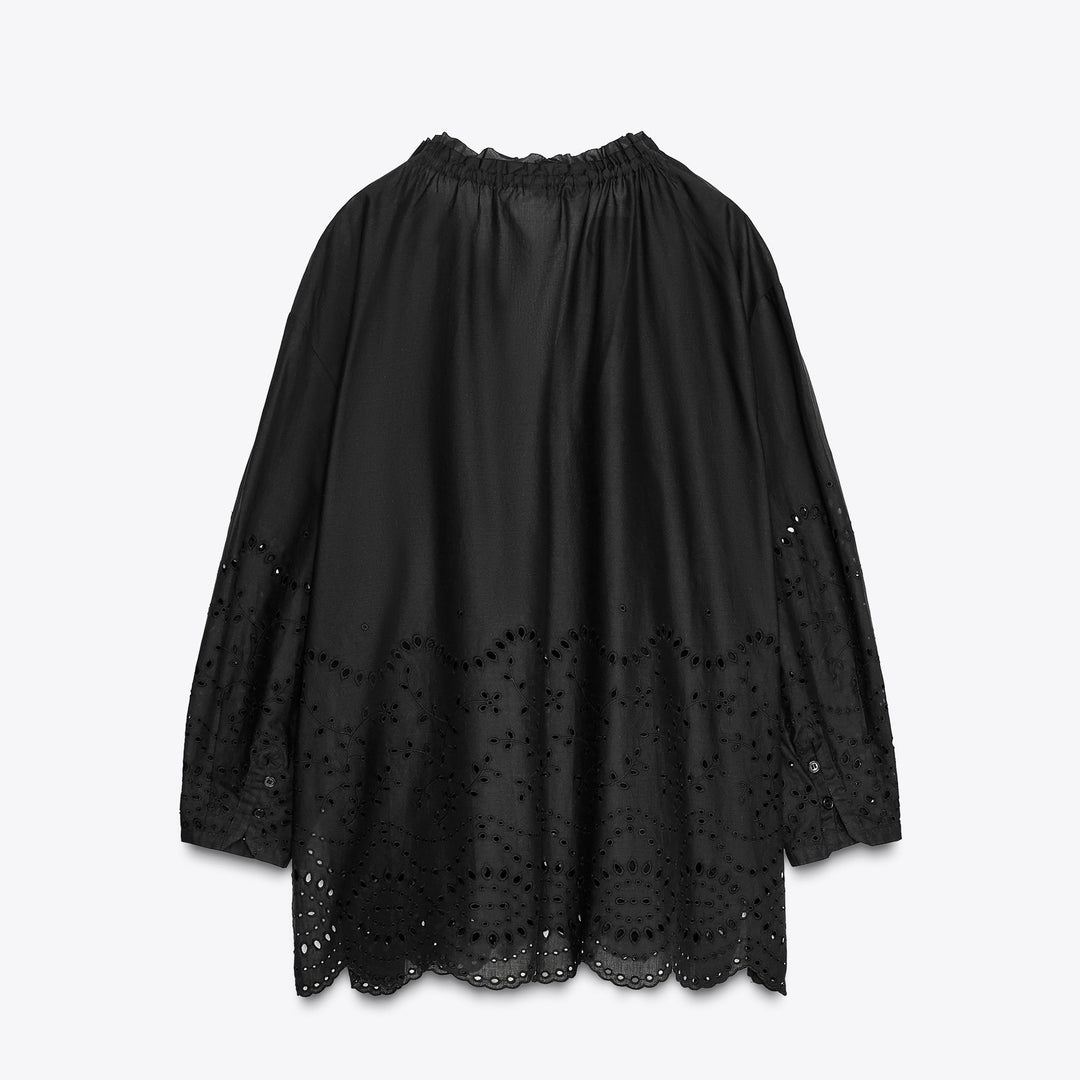Moudda ZARA - Blouse Brodée - Col Riz - Tunisie 2