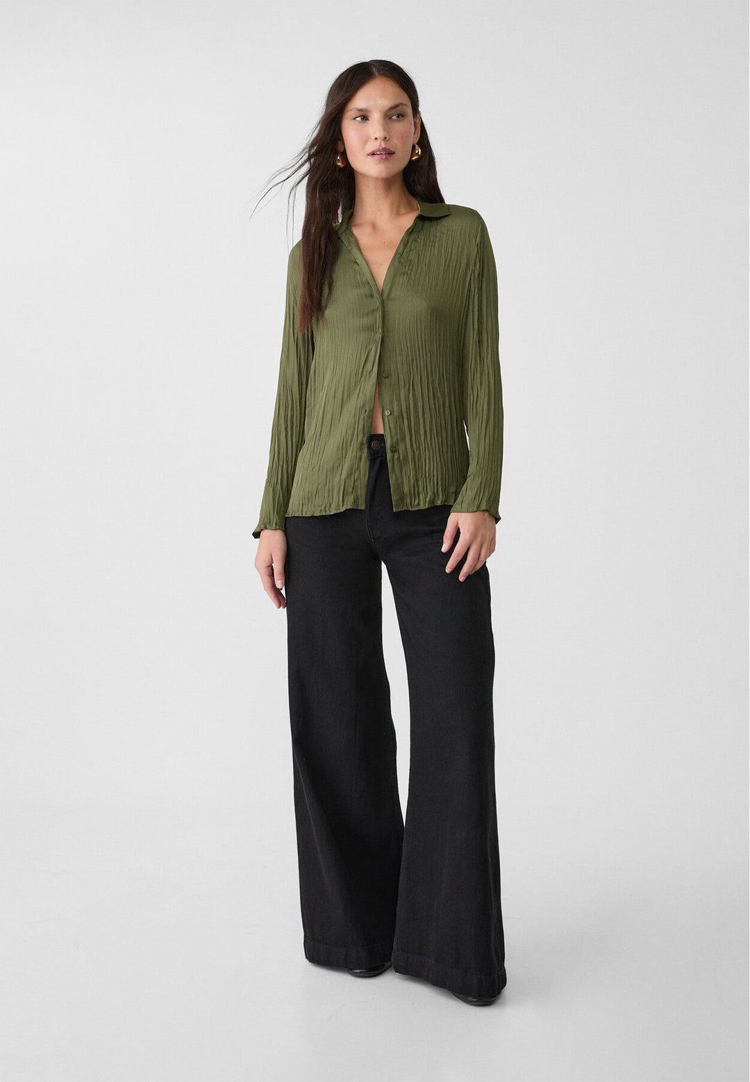 Moudda STRADIVARIUS - Chemise en Satin Plissée - Tunisie 3