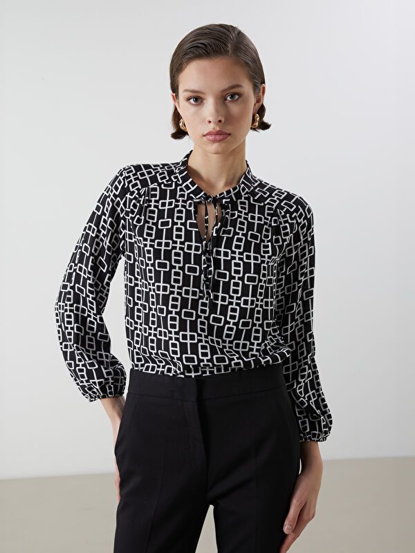 Moudda LC Waikiki - Chemise tissée imprimée cv à manches longues pour Femmes - Tunisie 1