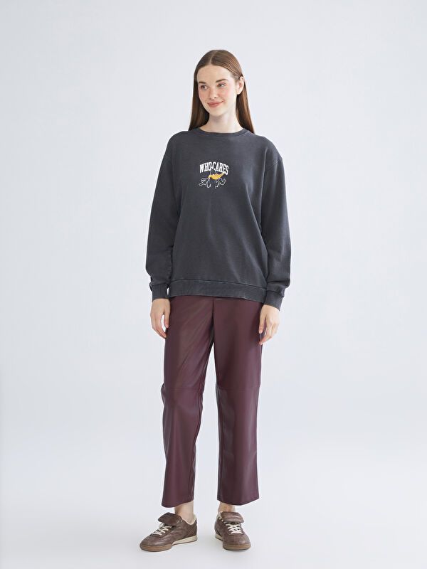 Moudda LC Waikiki - Sweatshirt en jersey sous licence Femme Anthracite - Tunisie 2