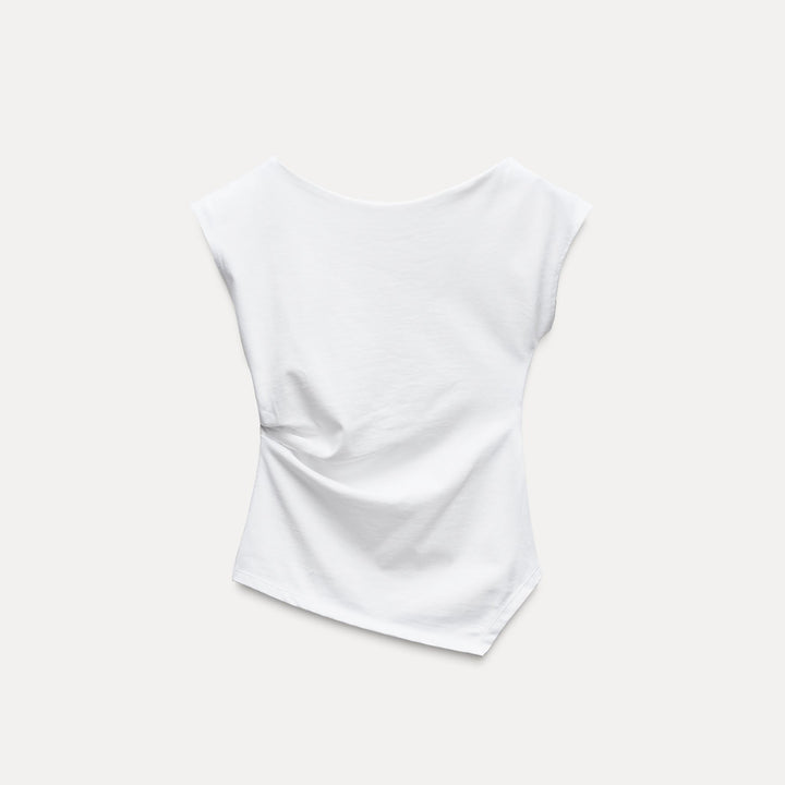 Moudda ZARA - Top Asymétrique en Coton à Fronces - Tunisie 1