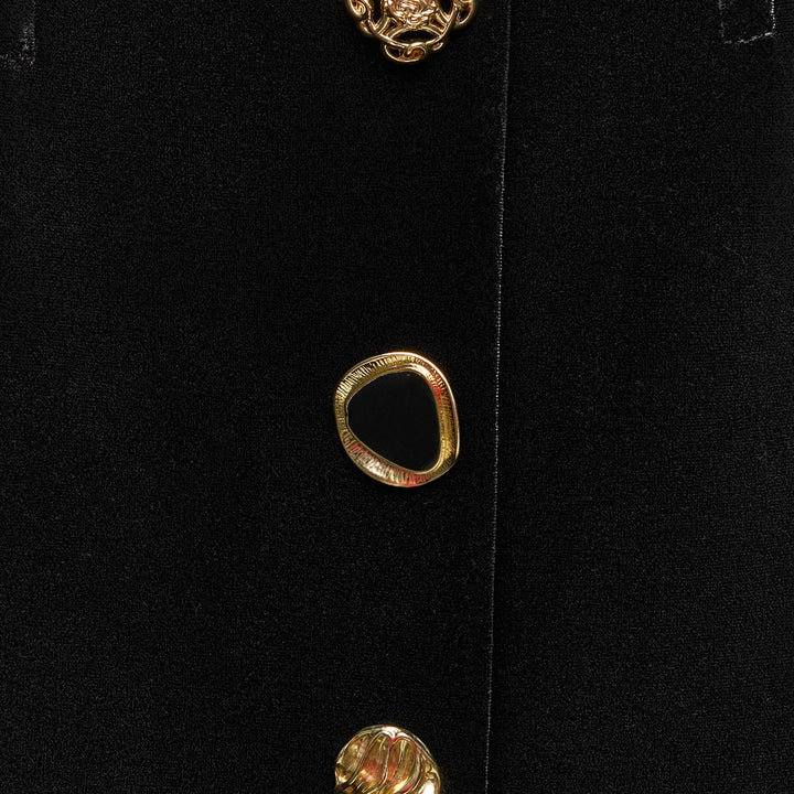 Moudda ZARA - Jupe mi-longue tubulaire velours boutons dorés - Tunisie 3