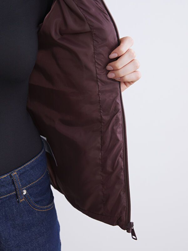 Moudda LC Waikiki - Manteau matelassé léger Femme Prune lumière - Tunisie 4