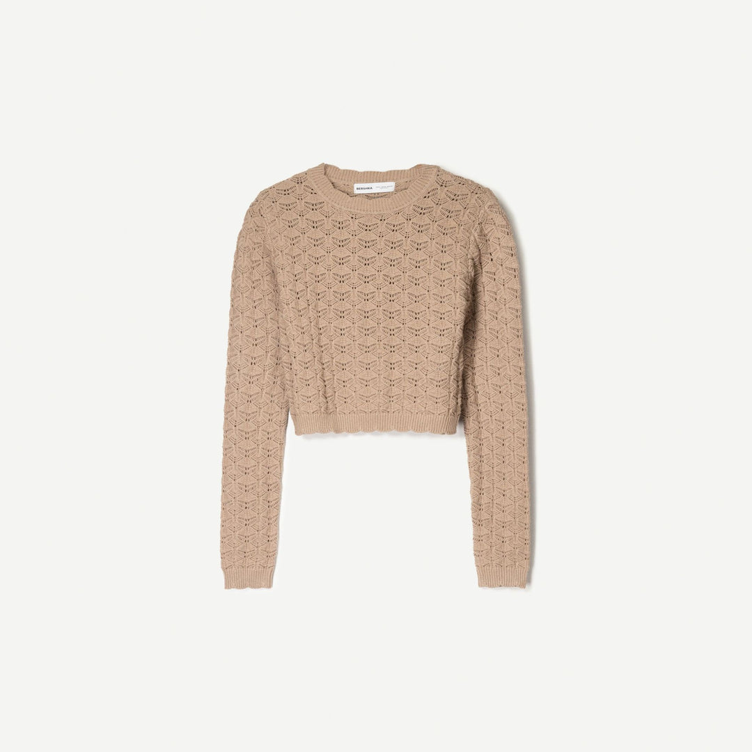 Moudda BERSHKA - Pull Crop - Dentelle Rustique - Tunisie 1