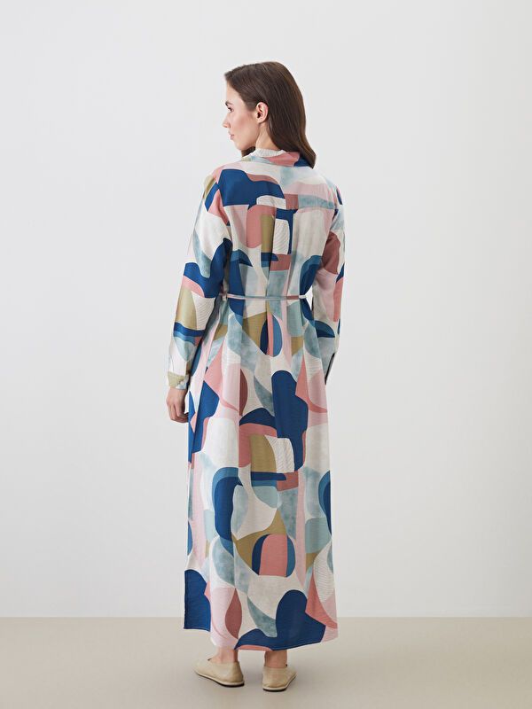 Moudda LC Waikiki - Robe tissée manches longues Femme Imprimé mélange - Tunisie 4