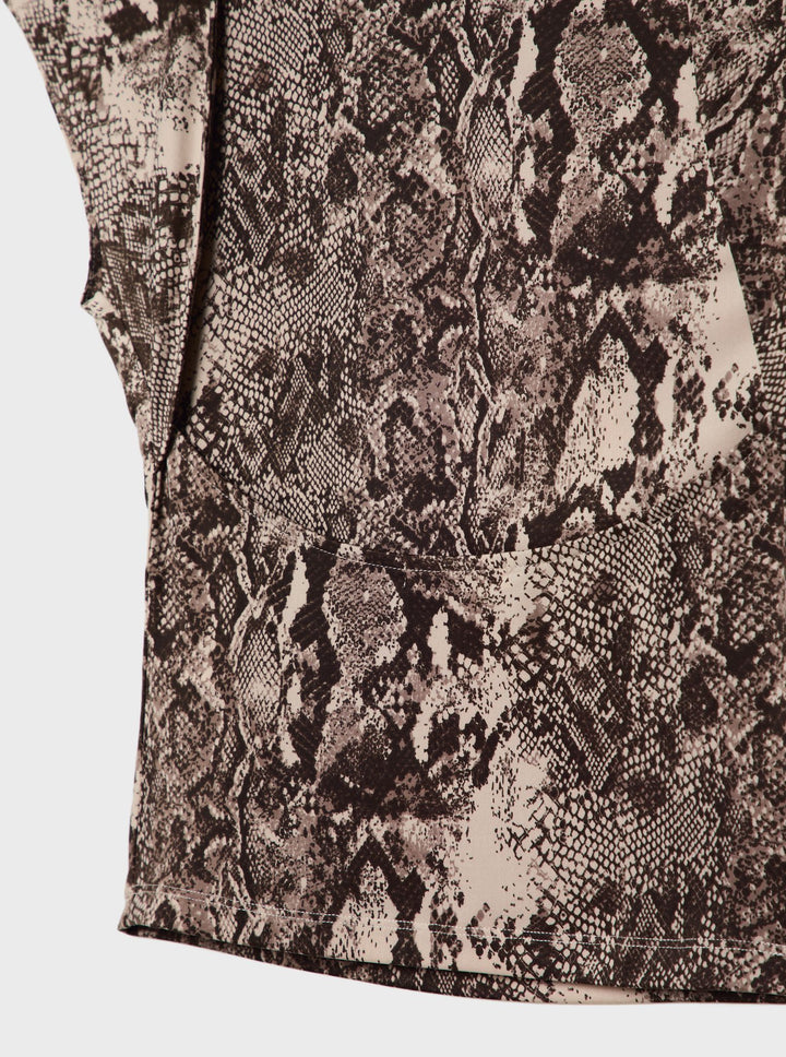 Moudda STRADIVARIUS - T-Shirt Crop Mini Manches Dos Nu Imprimé - Tunisie 2