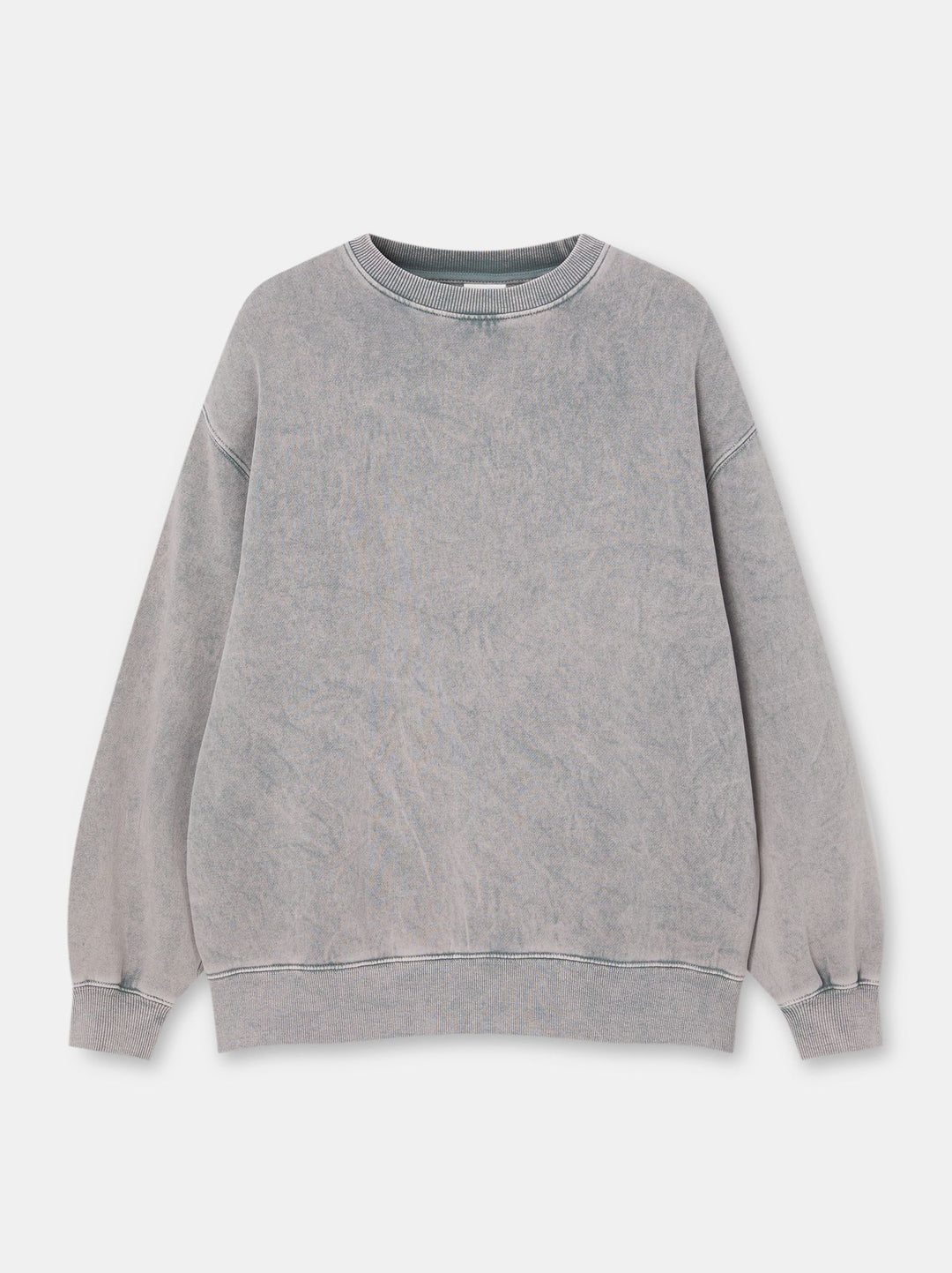 Moudda PULL & BEAR - Sweat Basique Col Rond Semi Oversize Fleece Gris - Tunisie 1