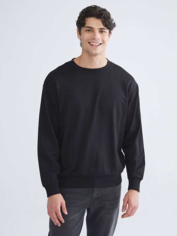 Moudda LC Waikiki - Sweatshirt en jersey Homme Noir - Tunisie 1