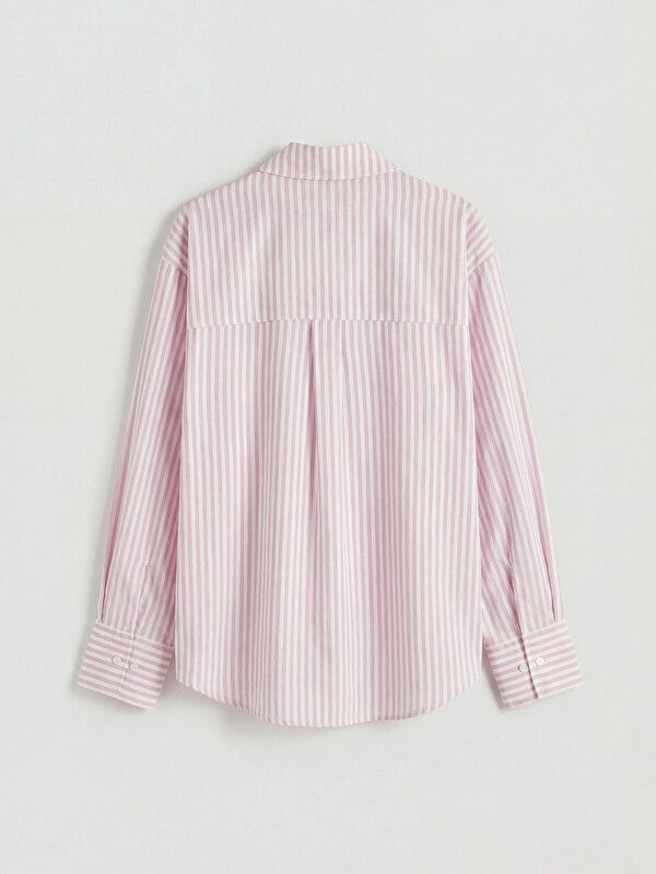 Moudda LC Waikiki - Chemise manches longues en tissu pour Femme couleur Rose rayé - Tunisie 2