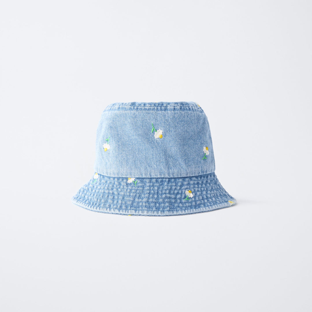 Moudda ZARA - Chapeau Bob Denim - Broderie Fleurettes - Tunisie 1