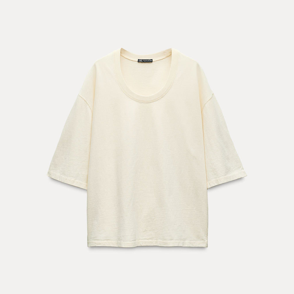 Moudda ZARA - T-shirt Oversize Col Rond - Tunisie 2