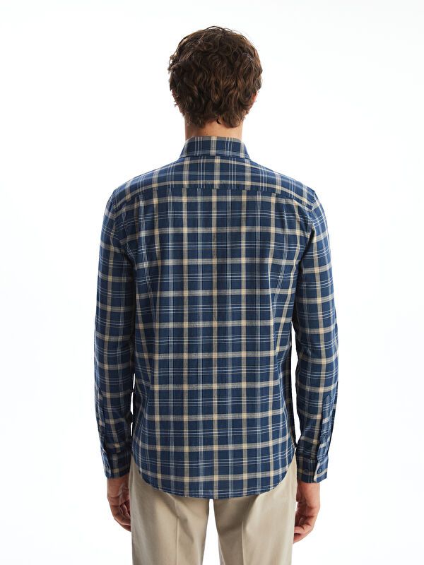 Moudda LC Waikiki - Chemise à carreaux manches longues en tissu pour Homme - Tunisie 4