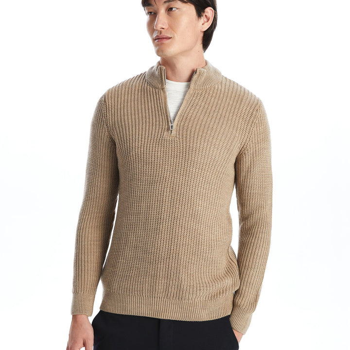Moudda LC Waikiki - Pull en tricot Homme Mélange beige - Tunisie 1