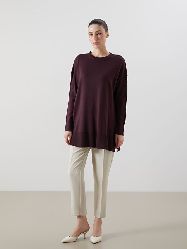 Moudda LC Waikiki - Tunique tricot Femme Prune foncée - Tunisie 2