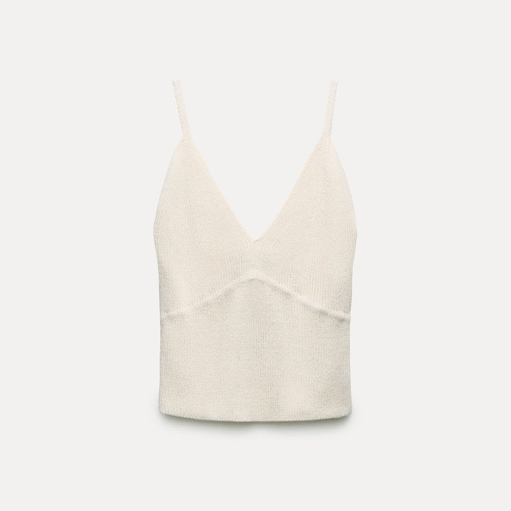 Moudda ZARA - Top fines bretelles encolure en V avec lin - Tunisie 2