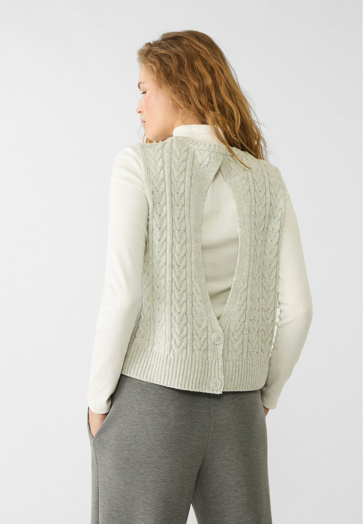 Moudda STRADIVARIUS - Gilet en Maille avec Ouverture dans le Dos - Tunisie 5