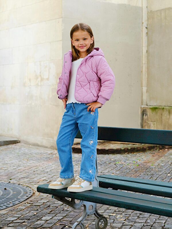 Moudda LC Waikiki - Pantalon tissé en denim Fille Rodéo bleu clair - Tunisie 1