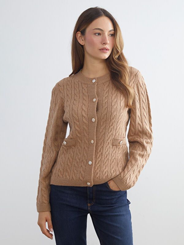 Moudda LC Waikiki - Cardigan tricot épais Femme Beige - Tunisie 2