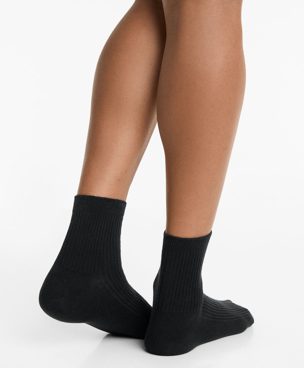 Moudda Oysho - Pack 5 Chaussettes Quarter Athleisure Coton - Noir - Tunisie 2
