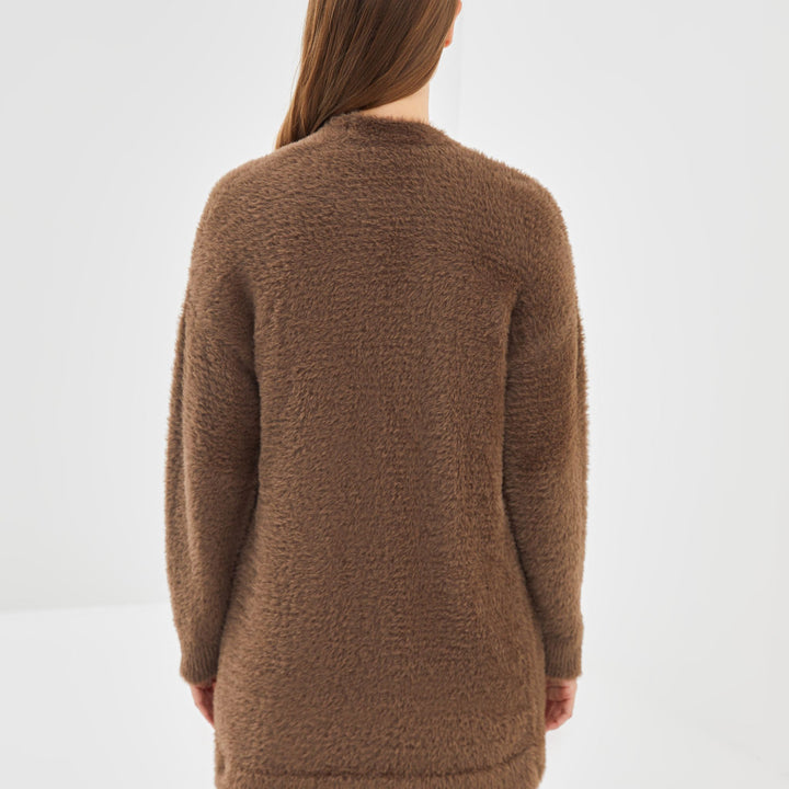 Moudda LC Waikiki - Cardigan en tricot Femme Brun - Tunisie 4