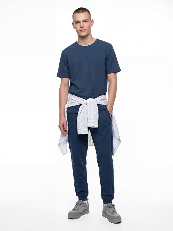 Moudda LC Waikiki - T-shirt imprimé manches courtes en jersey pour Homme couleur Bleu indigo - Tunisie 2