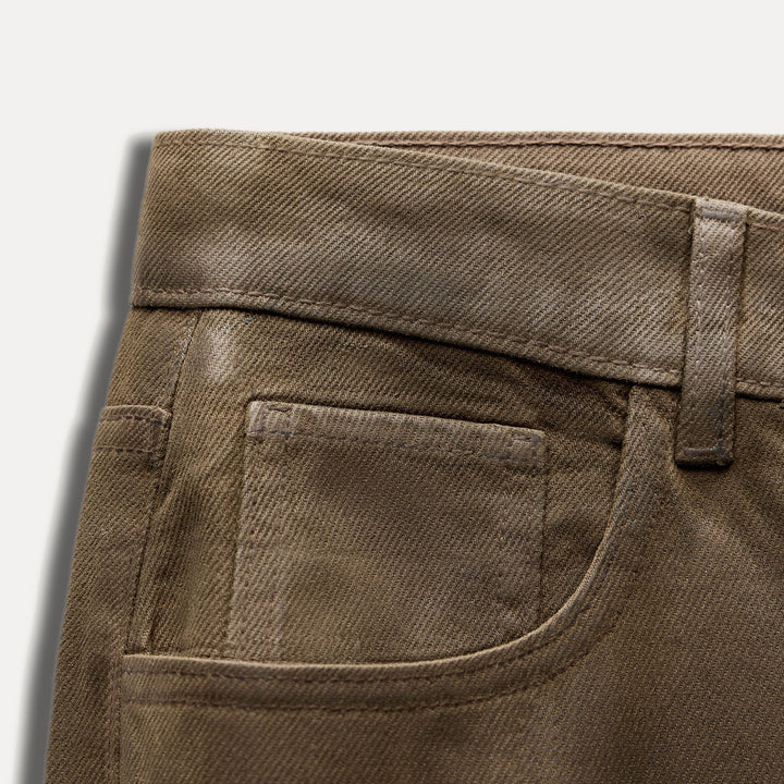 Moudda ZARA - Pantalon ciré marron - Tunisie 3