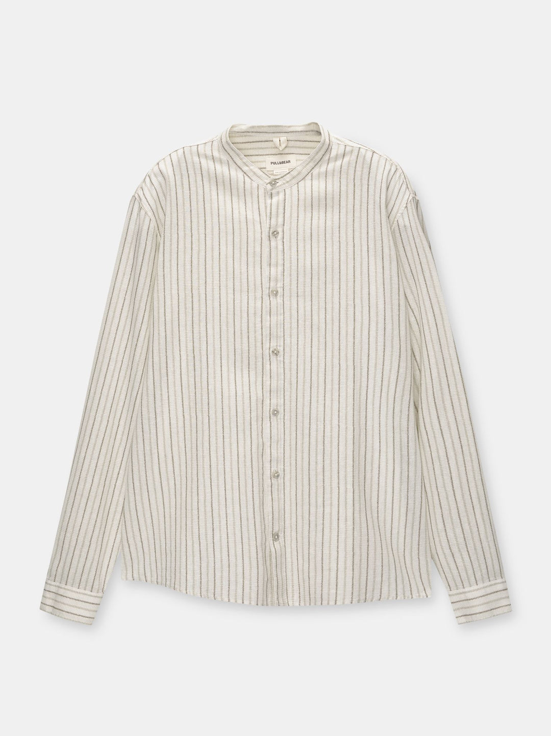Moudda PULL & BEAR - Chemise Manches Longues Basique Col Mao - Tunisie 3