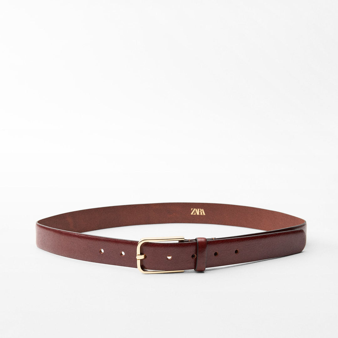 Moudda ZARA - Ceinture en cuir 3 cm boucle carrée - Tunisie 1