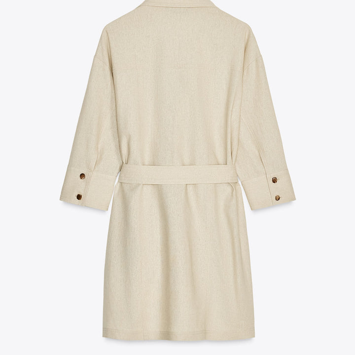 Moudda ZARA - Robe Mini Lin Chemisier - Boucle - Tunisie 2