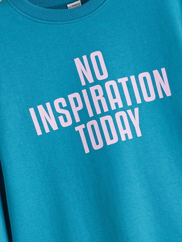 Moudda LC Waikiki - Sweatshirt en jersey Fille Vert d'aqua foncé - Tunisie 2