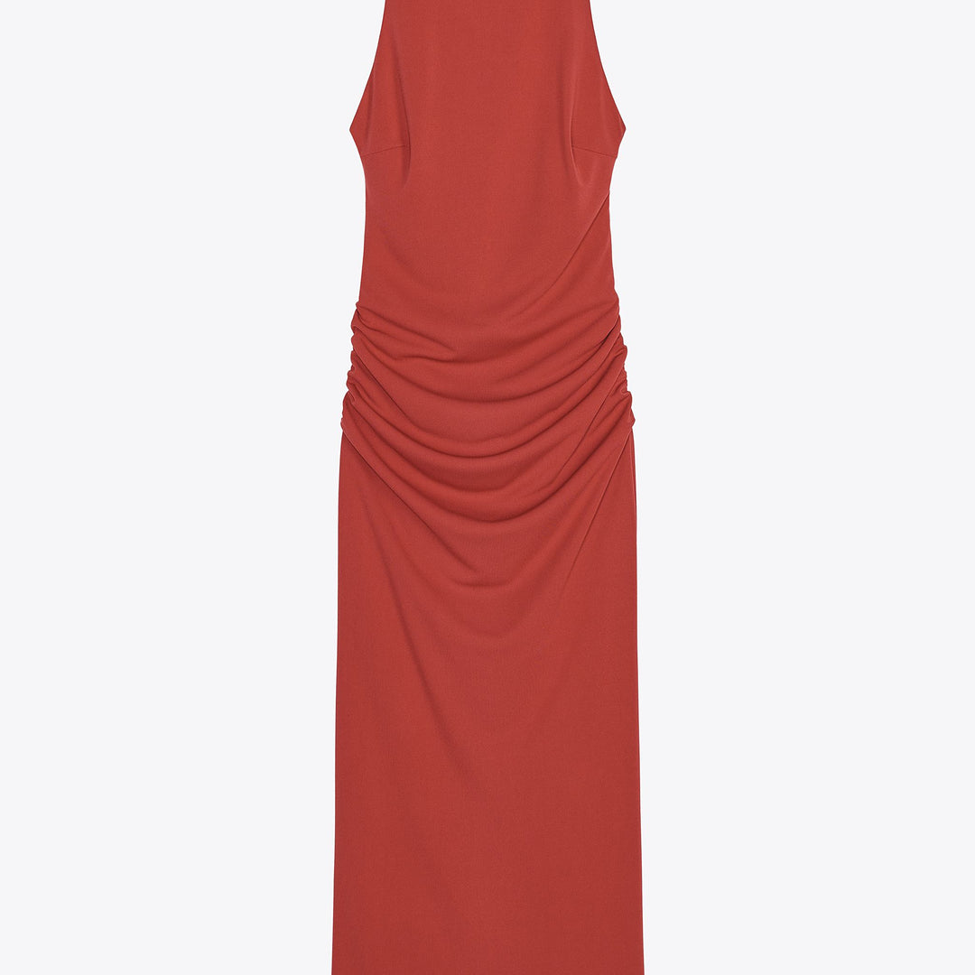 Moudda ZARA - Robe Midi Maille Halter - Dos Croisé & Riz Latéral - Tunisie 1