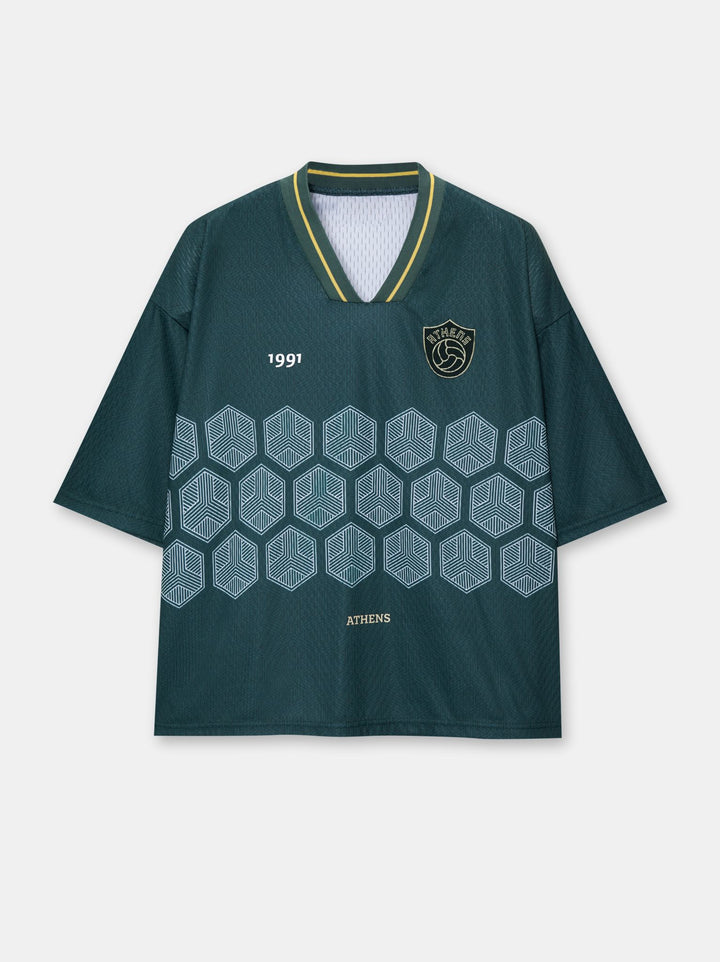 Moudda PULL & BEAR - T-Shirt Demi-Manches Football Vert Athens STWD - Tunisie 1
