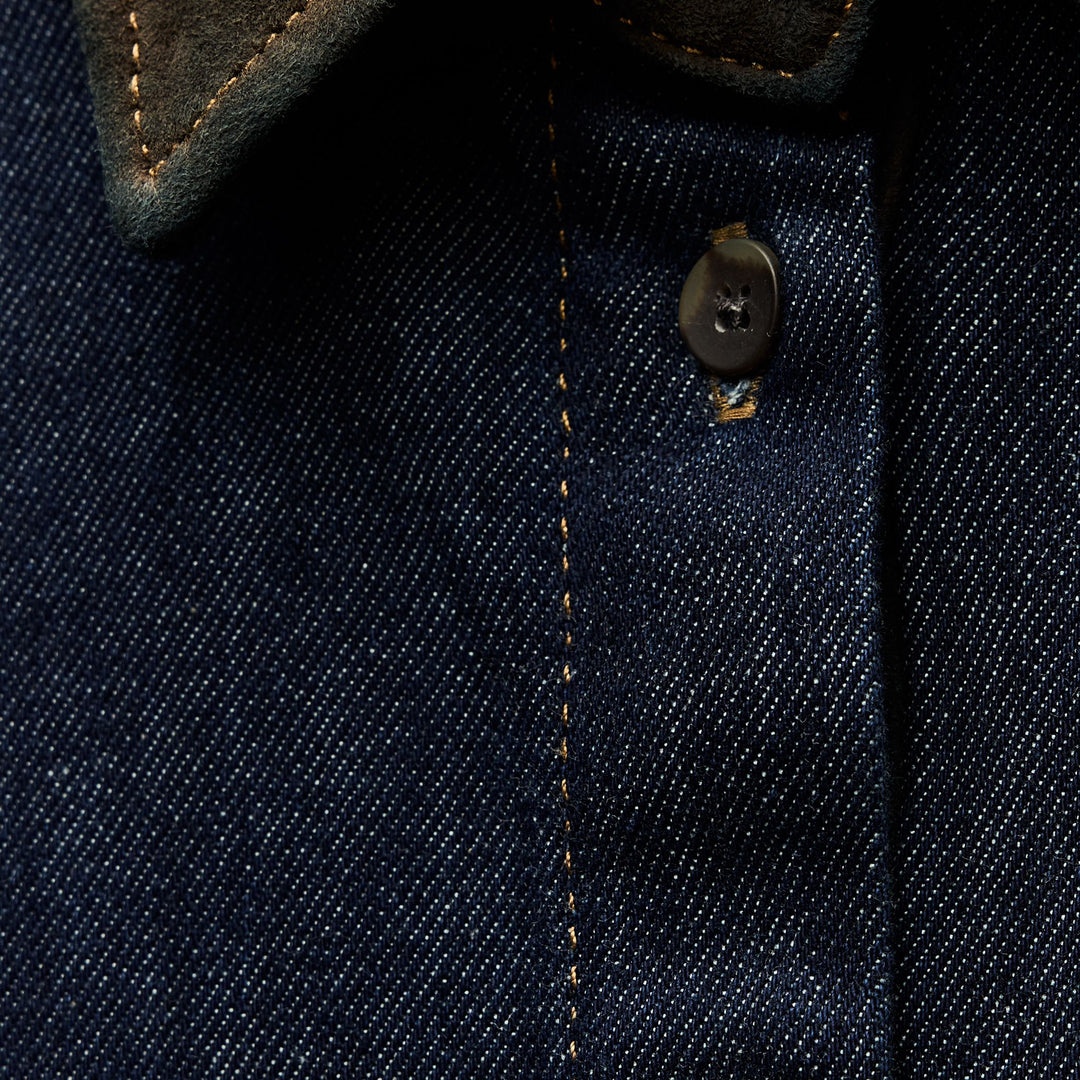 Moudda ZARA - Set D.W. chemise jean avec contraste cuir - Tunisie 3