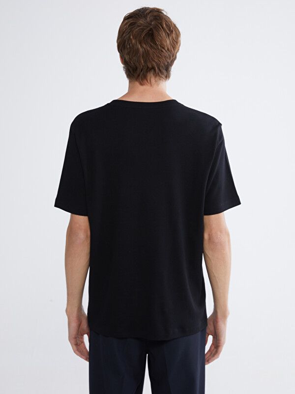 Moudda LC Waikiki - T-shirt manches courtes en jersey pour Homme couleur Noir - Tunisie 4